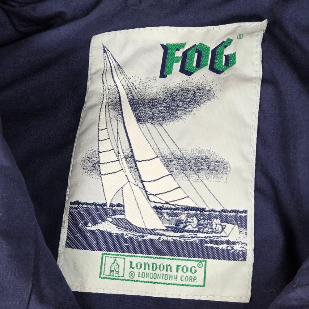 London Fog FOG Vintage Sailing Jacket Windbreaker Hooded Korea Mens M - Picture 4 of 16